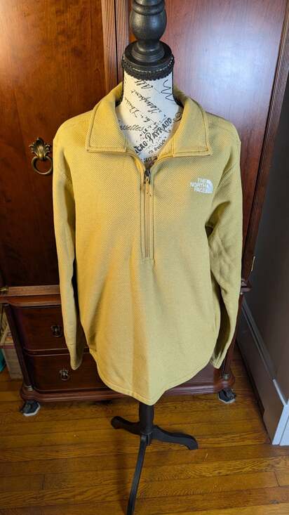 The North Face Other - The North Face Men's Textured Cap Rock 1/4 Zip Pullover Kelp Tan, Size M